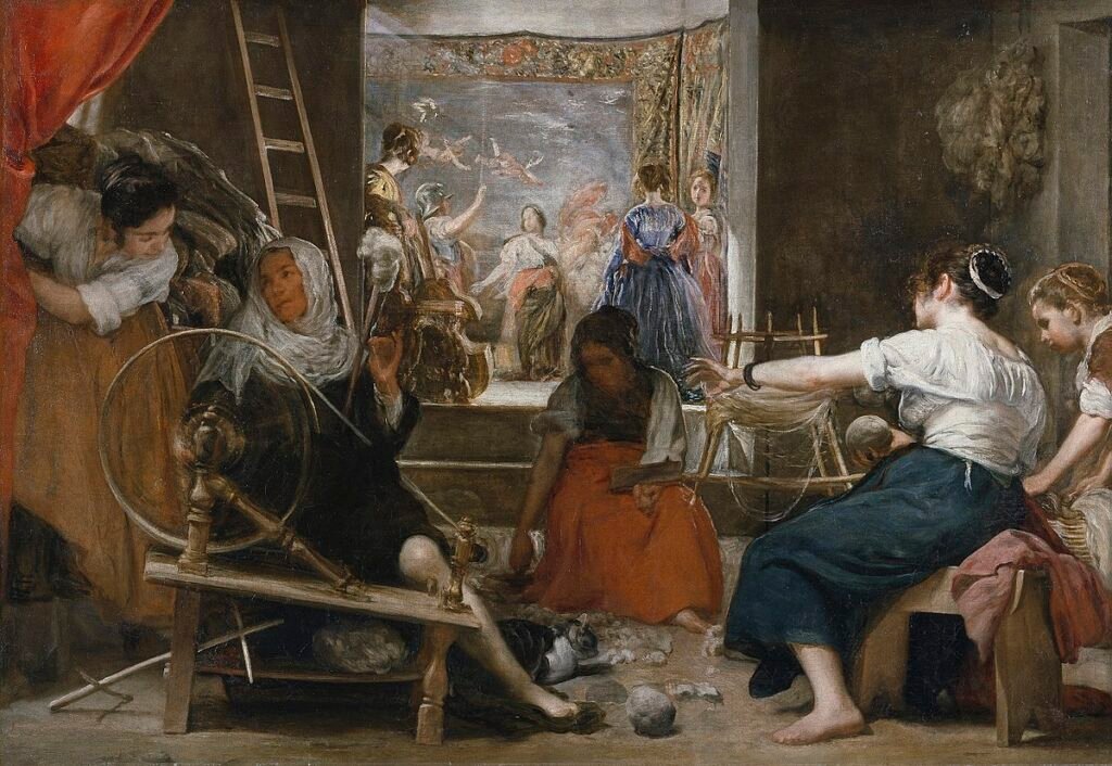 Diego Velázquez: Las Hilanderas (c. 1657) oil on canvas, Prado Museum, Madrid.